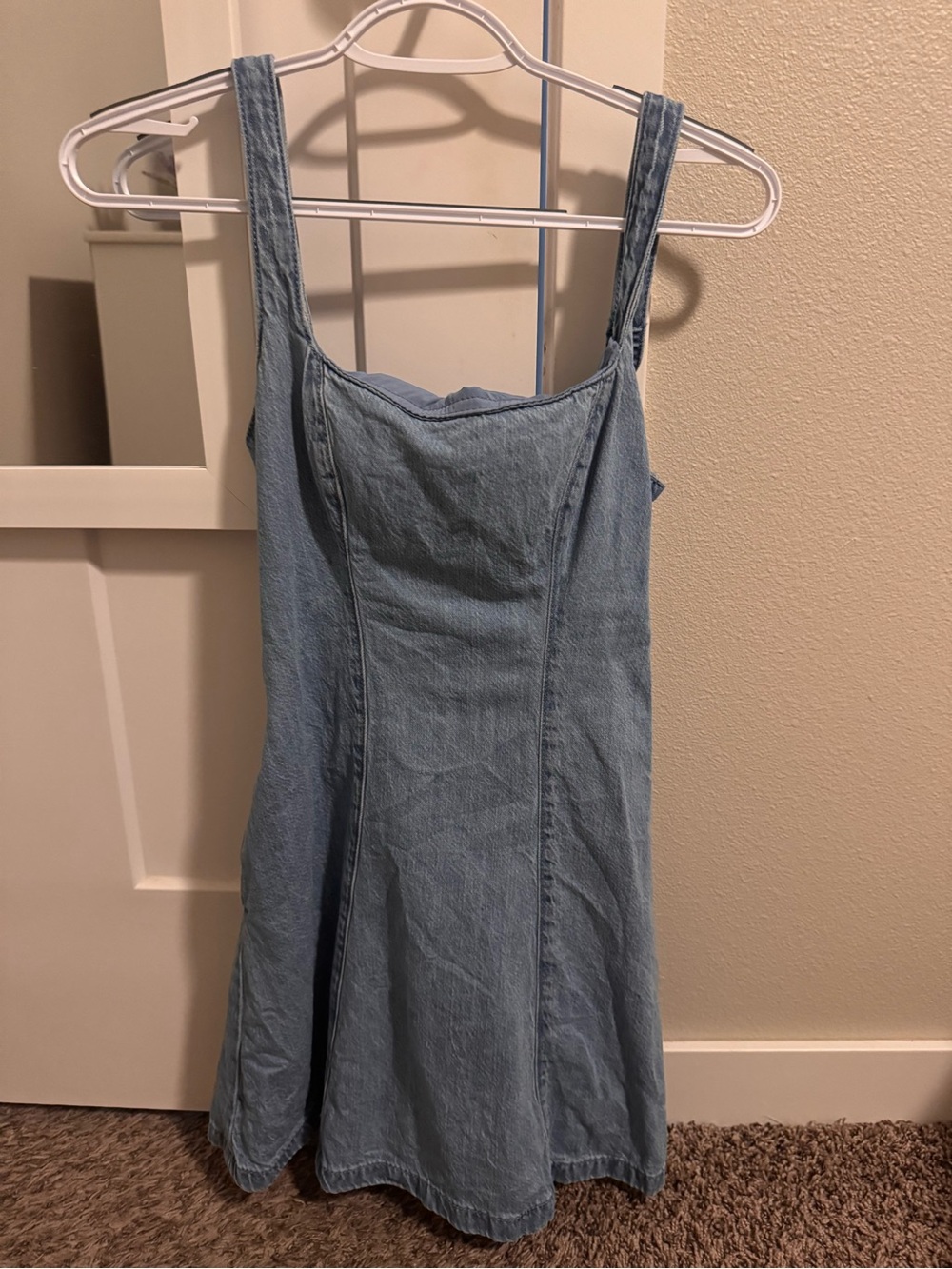 Hollister Light Blue Denim Jumper Dress